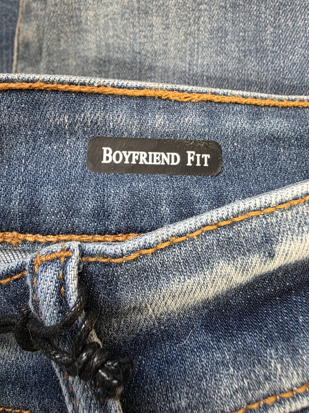 Judy Blue Relaxed Blue Denim Jeans with Orange Topstitch